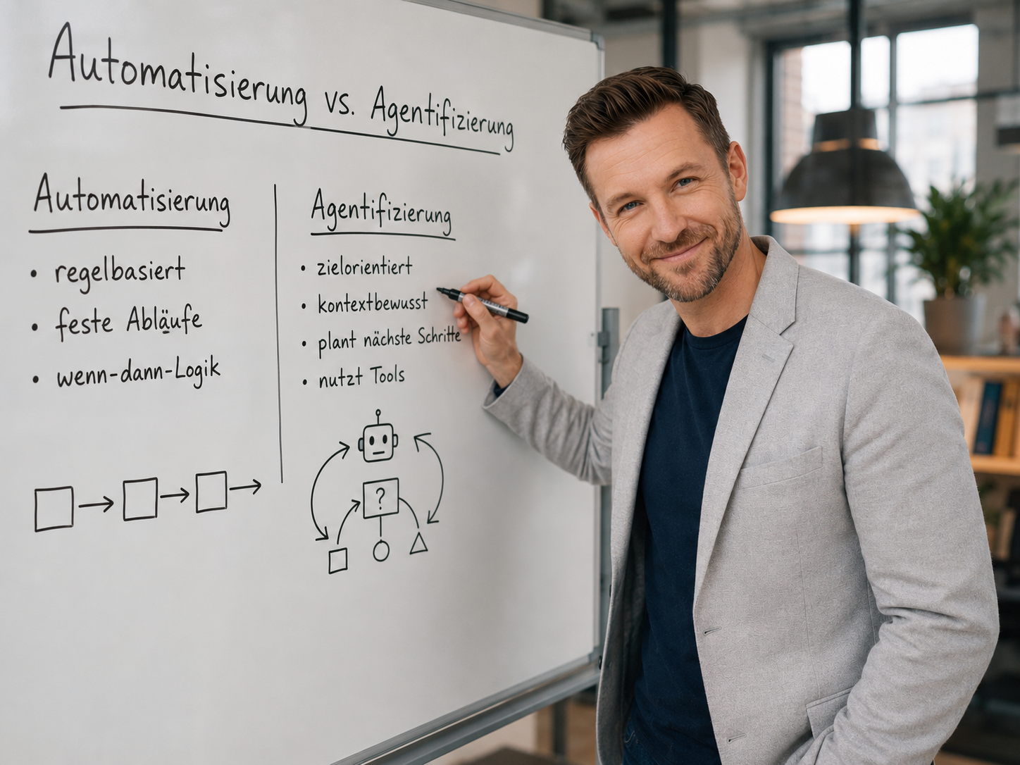 Automatisierung vs. KI-Agenten: zwei unterschiedliche Ansaetze im Marketing